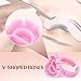 PAFUWEI 100 PCS Pink Lash Glue Holder, Lash Glue Rings, Random Shaped Lash Extension Volume Lashes Quick Blossom eyelash glue holder for Eyelash Extension Supply, 2 Methods of Use (Pink)