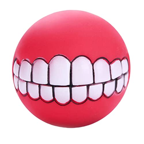 Boule de Chien Interactive Indestructible, Jouet pour Chien Nettoyage des Dents à mâcher Jouet de Dentition pour Chiot, Jeu de Chien Boule de roulement Active pour Petit, Moyen, Grand Chien, 7,5cm Cover