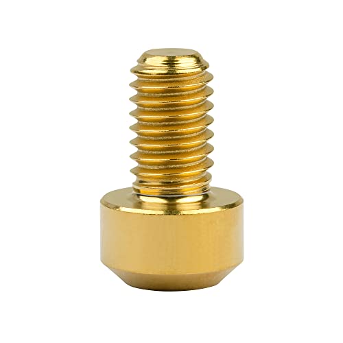 Image of Titanium Torx Square Head M6 x 10 15 20 25 30 35 40 45 50 60 65 70 80mm Screw Pack of 5 (Gold, M6x10mm)