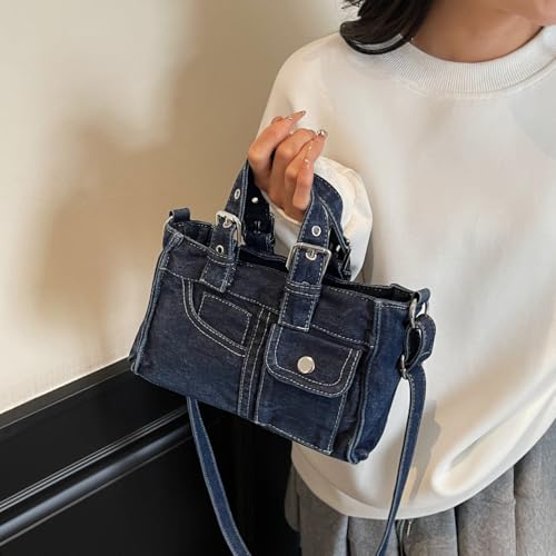 Bolso Tote de mezclilla pequeño para mujer miniatura 2