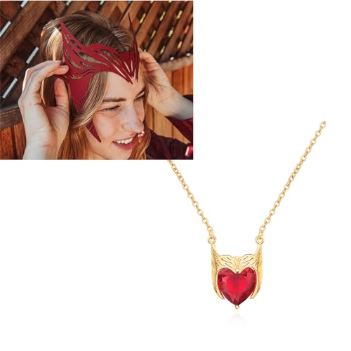 IDesign Scarlet Witch Crown Necklace For Women Hero Cosplay Costume Halloween Jewelry Outfit3