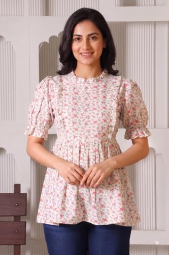 Image of ZUVINO Maternity Tops for Women || Feeding Short Kurti for Mothers || Long Top for Pregnancy with Zip || Stylish Maternity Wear for New Moms || Plus Sizes Upto 6XL.