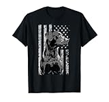 Patriotic USA Flag Black Labrador gift for Lab Owners Short Sleeve T-Shirt