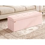 SONGMICS Ottoman Storage Bench, 43 Inch Foldable Foot Rest