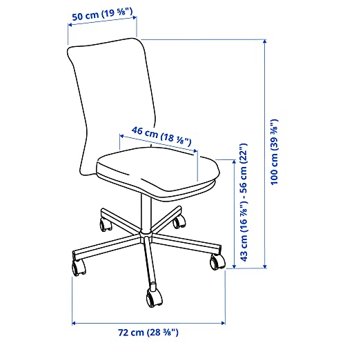 Toberget fauteuil pivotant gris, la chaise de bureau compacte et fluide - 3