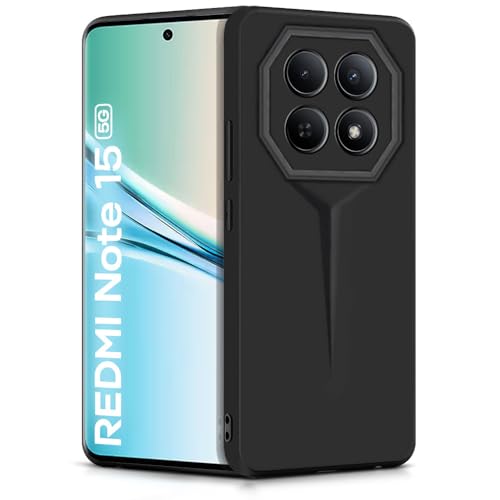 Image of WOW IMAGINE Back Cover for Mi Redmi Note 15 5G 2025 | Poco M8 5G | Blade Series Ultra Thin Case with Lightweight Design | Camera Protection | Soft Matte Silicone Flexible Mobile Case - Black