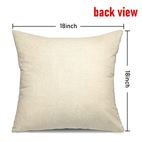 Ygeomer Spring Pillow Covers 18X18 Set Of 4, Spring Summer Farmhouse Throw Pillow Cover Green Garden Linen Cushion Case For Home Decor #TOP1
