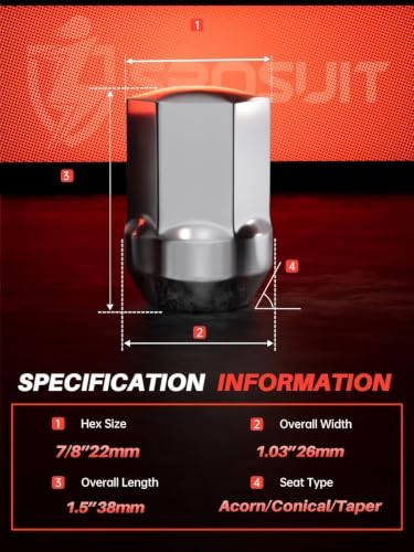 Image of Sposuit 9 /16-18 Lug Nuts - Replacement for 2002-2011 RAM 1500 - OEM Factory Style Closed End Chrome Lug Nut(20 Pcs)