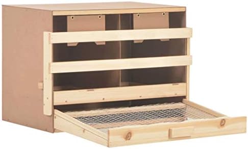 1927808 CASETTA COVA per Galline 3 Scomparti 96x40x45 cm Legno di Pino