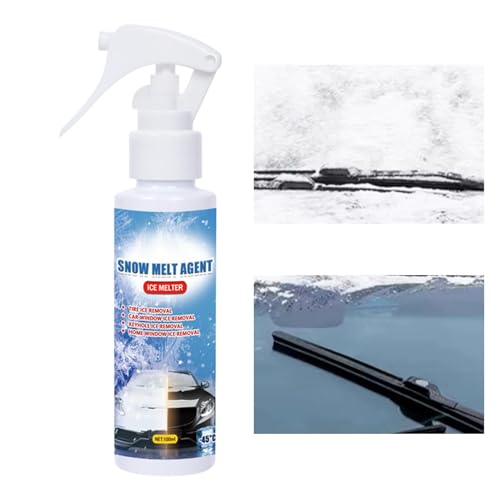 Windshield De-Icér - 100ml Car Windshield Snow Melting Coating Spray | Ice-Off Windshield Spray De-Icér | De - Icer for Car Windshield Defroster | Deicing Spray | Ice & Snow Melting Spray