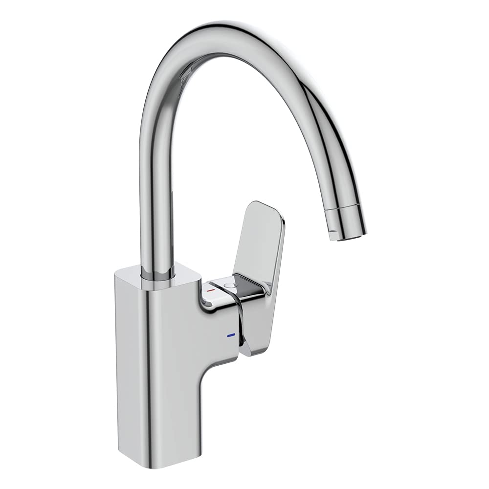 Ideal Standard Ceraplan Mixer Kitchen Tap Round Mono In Chrome Brass