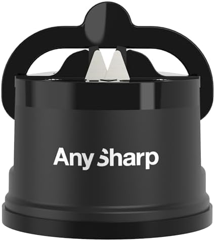 AnySharp Afilador de Cuchillos, Seguridad sin Manos, Ventosa, Afi...