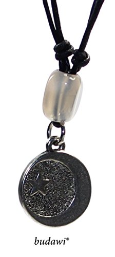 Preisvergleich Produktbild budawi® - Amulett aus Zinn"Mond und Stern", Zinnamulett, Amulett Talismann