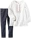 Carter's Girls 2 Pc Playwear Sets, Ivory, 5T