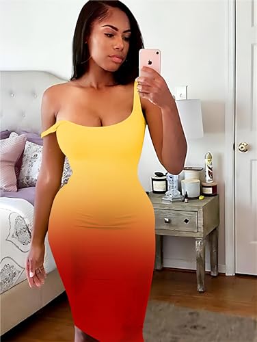 Image of Nimsruc Women Casual Sexy Tank Top Bodycon Dress Summer Pencil Sleeveless Basic Midi Club Dresses