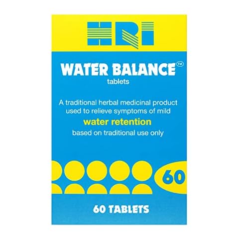 HRI Water Balance Tablets with Dandelion Root, Uva Ursi and Buchu Leaf. to Relieve Symptoms of Mild Water Retention and Provide Bloating Relief. 60 Tablets Cover