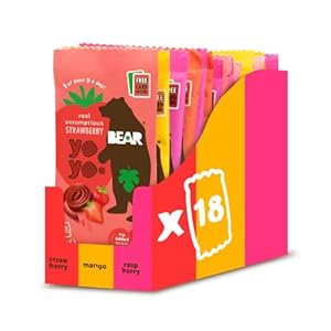 BEAR Variety Pack Yoyos – Dried Fruit Rolls – Healthy – Vegan – 20g -18 packs