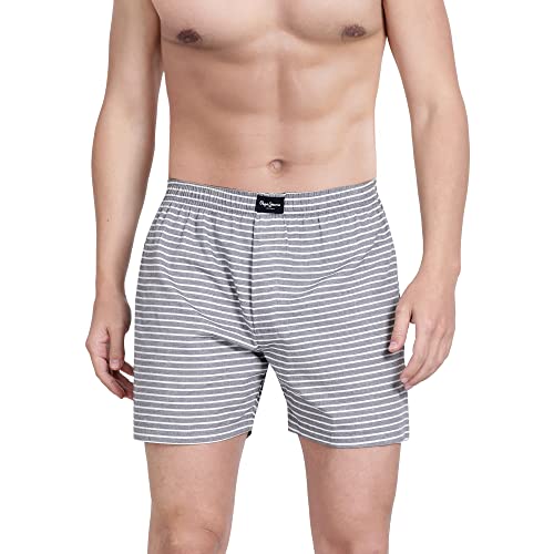 Image of Pepe Jeans Men's Cotton Boxer Shorts Relaxed Fit Striped Boxers (Pack of 2)