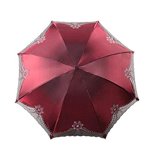 Parapluie anti-UV pliable doté d'une toile noire imperméable - 5