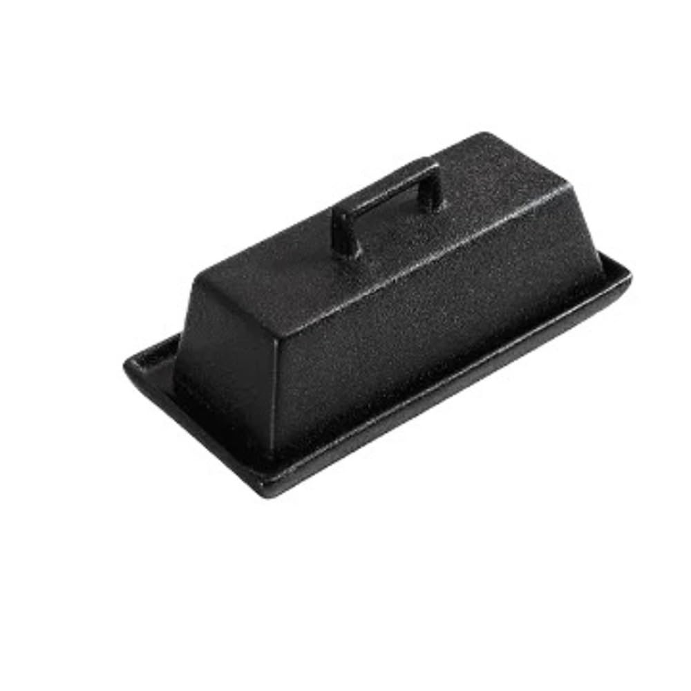 Zyyanshop Black Butter Dish Simple Cheese Butter Plate With Lid Ceramic Kitchen Tableware Home Use