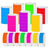 Colorido: este juego de pulseras de actividad contiene 7 colores (rojo, verde, amarillo, rosa, azul, naranja, morado), 100 piezas cada uno.