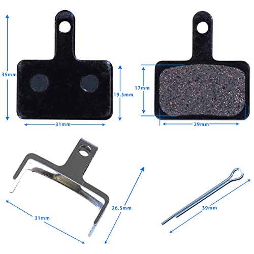 Selyse 4 Pair Bicycle Disc Brake Replacement Pads Compatible with Shimano M315 M355 M375 M395 M495 M486 M485 M475 M465 M447 M446 M445 M416 M415 M515 M525 M575 T615 T675 - Image 2