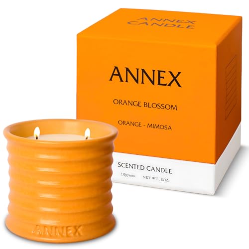Handmade-Ceramic-Candles-Orange-Blossom--Orange-Mimosa-Scented-Soy-Wax-Non-Toxic-2-Cotton-Wick-Large-Orange-Jar-Reusable-Natural-Aromatherapy-Luxury-Candle-for-Women-Men-Gift Handmade Ceramic Candles Orange Blossom–Orange Mimosa Scented Soy Wax Non Toxic 2 Cotton Wick Large Orange Jar Reusable Natural Aromatherapy Luxury Candle for Women Men Gift