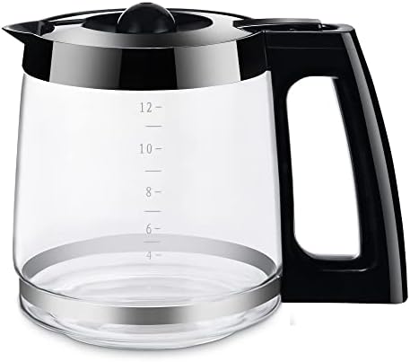 Ulrempart 12-Cup Replacement Coffee Carafe Pot | Compatible with Hamilton Coffee Maker, Machine, Brewer | Fit for Models 49980A, 49980Z, 49983, 49618, 46300, 46310, 49976, 49966, 49350 | Black