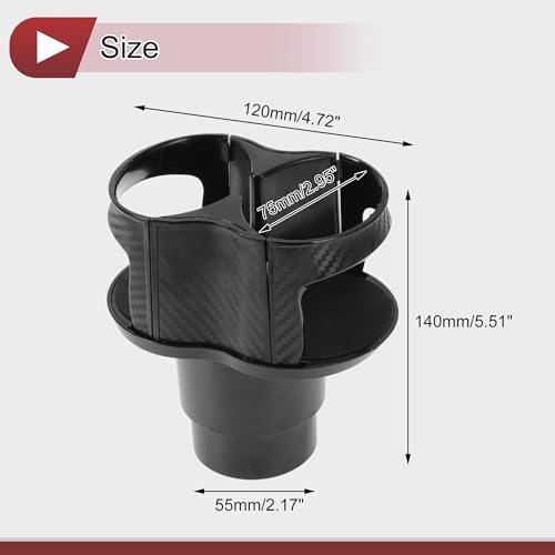 Portavasos Extensor para Carro 2 en 1 Negro ABS miniatura 7