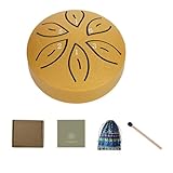 Rain Drum for Outside Garden,Chakra Drum for Rain Outdoor, Drum Rain Chime Waterproof,Rain Drum for Garden Instrument, chakra Drum 3 Inches 6 Notes, Chakra Rain Drum Outdoor(Gold)
