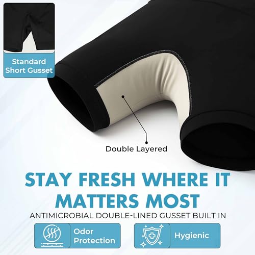 Women’s Running Compression Shorts – 5" No-Ride-Up with Leg Grippers, Pockets, Quick-Dry, High-Rise Waist3