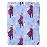 Disney La Reine des neiges 100 x 150 cm Couverture polaire douce et moelleuse – Confortable, chaude et parfaite pour les enfants ou les adultes - Design étoiles éclatantes