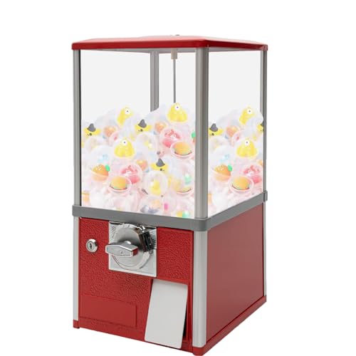 Distributori Automatici Per Aziende, Distributore Automatico Di Caramelle Traslucide, Distributore Automatico Di Caramelle Vintage, Distributore Automatico Di Caramelle A Gettoni E Salvadanaio,Red