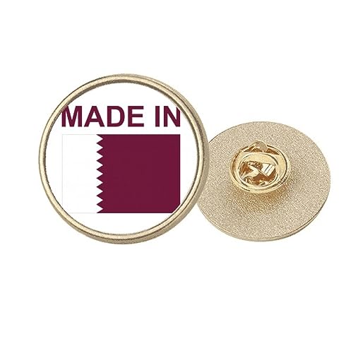 Broche ronde Qatar Country Love en métal doré idée cadeau souvenir taille M