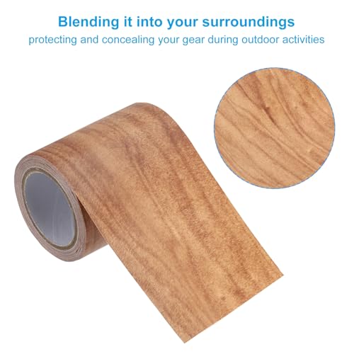 Image of PATIKIL Wood Grain Repair Tape 2.2 inch x15ft,2 Pcs Self Adhesive Realistic Textured Repair Tape Patch for Floor Door Table Cabinets Desk,Chestnut Maple