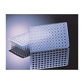 3143 Standard 96-Well PCR Plate, Non-Skirted, Flat Top, Natural (Pack of 10)
