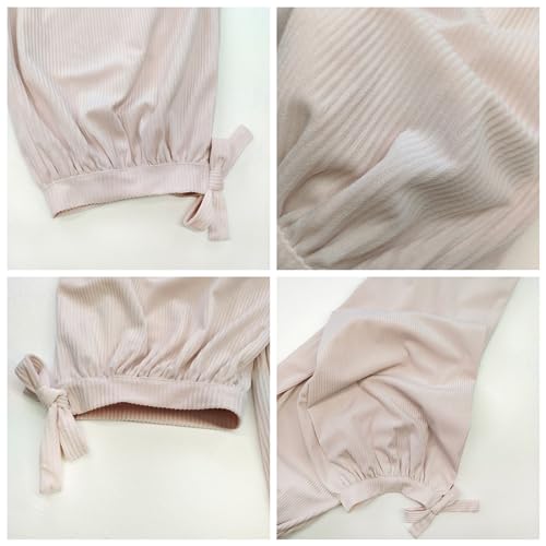 Image of Cute Corduroy Kawaii Embroidery Wide Leg Pants Lolita Loose Japanese Style Teen Girls Stretch Casual Trousers
