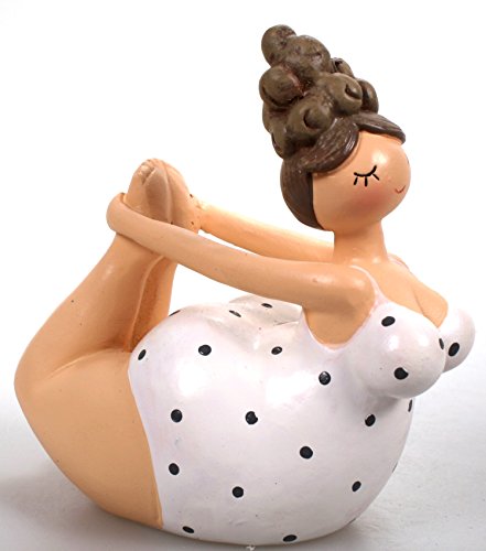 Yoga Dame im Badeanzug weiß 10 cm Figur Asana Taube Mädchen...