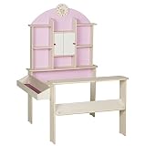 roba Kaufladen, Holz natur, mit Seitentheke, Uhr, rosa Rückwand & weißen...