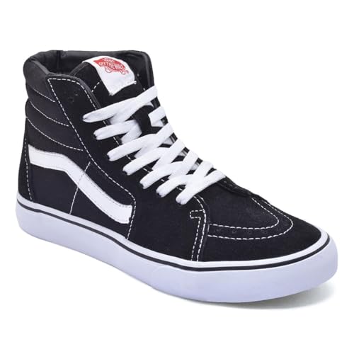 Tênis Cano Alto SK8-Hi Skool Botinha Skate Couro Camurça (Preto/Preto, BR, Adulto, Numérico, 40)