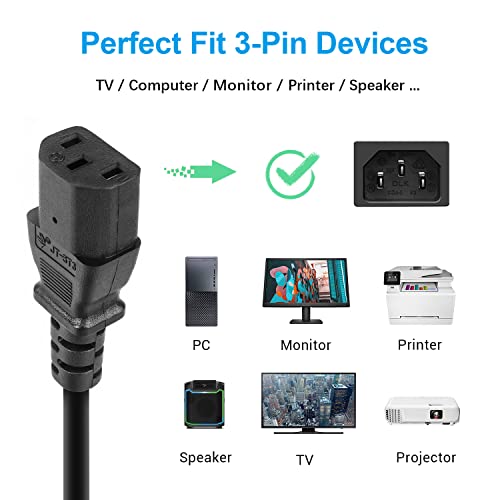 3 Prong Power Cord Replacement For Vizio Tv, Vizio Vx32L Vw32L Vx37L Vw26L Va6 Vmm26 Lcd Tv Power Cable #TOP1