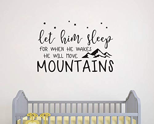 Vinilo decorativo adhesivo con frase para pared 57x39 cm
