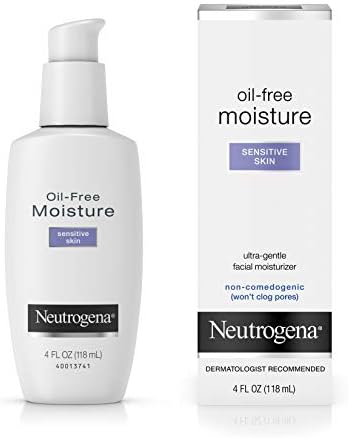 Neutrogena Oil Free Moisture Daily Hydrating Facial Moisturizer & Neck Cream with Glycerin - Fast Absorbing Ultra Gentle Lightweight Face Lotion & Sensitive Skin Face Moisturizer, 4 fl. oz
