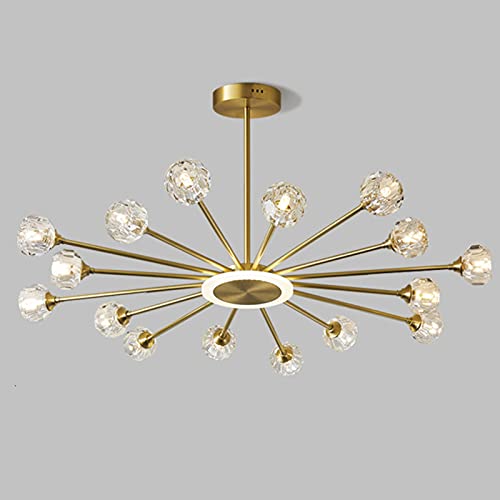 Plafonnier moderne YangRy G9 en cuivre pour salon et luminaire de chambre 16 feux