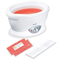Beurer MP 70 Paraffinbad, elektrisches Wachsbad mit Paraffinwachs und Folien, versorgt die Haut mit Feuchtigkeit, Wachserwärmer für Hände und Füße