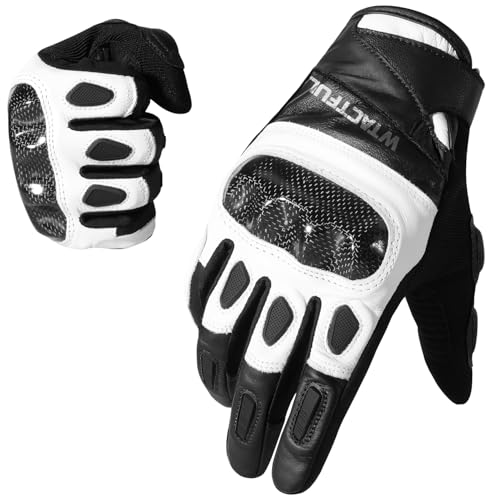 WTACTFUL Motorrad Handschuhe Herr, Leder motorradhandschuhe Sommer Herren mit Protektoren und Touchscreen Atmungsaktive für Motorrad, Moped, Motorcycle, Mountainbike Schwarz L WTACTFUL Motorrad Handschuhe Herr, Leder motorradhandschuhe Sommer Herren mit Protektoren und Touchscreen Atmungsaktive für Motorrad, Moped, Motorcycle, Mountainbike Schwarz L