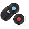 Ciieeo 6pcs Vintage Plastic Vinyl Records Wall Decor for Home Interior Decoration, Retro Style Black Records Ornament Set, Wall Hanging Decor for Living Room #1