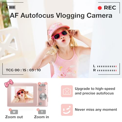 Cámara digital compacta infantil ideal para regalar en cumpleaños con 50MP 2