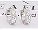 Daesar Pendientes de Aro Acero Inoxidable Pendiente Mujer Pendientes Redondo Circonita Blanca...