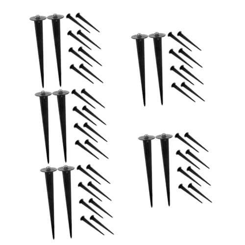 BESPORTBLE 5sets Solar Fence Lights Stakes Aluminum Replacement Stakes for Solar Garden Lights 10pcs*5